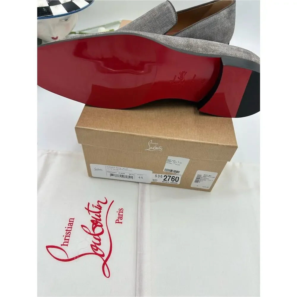 Men's Christian Louboutin, Danny, flat flex loafers size 45 made in Italy